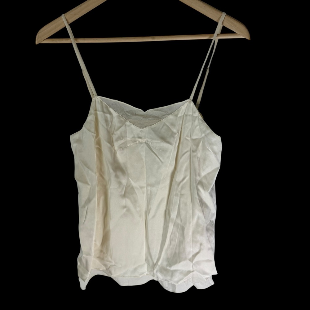 Rag & Bone New York Cream 100% Silk Layered Camisole Top Size S